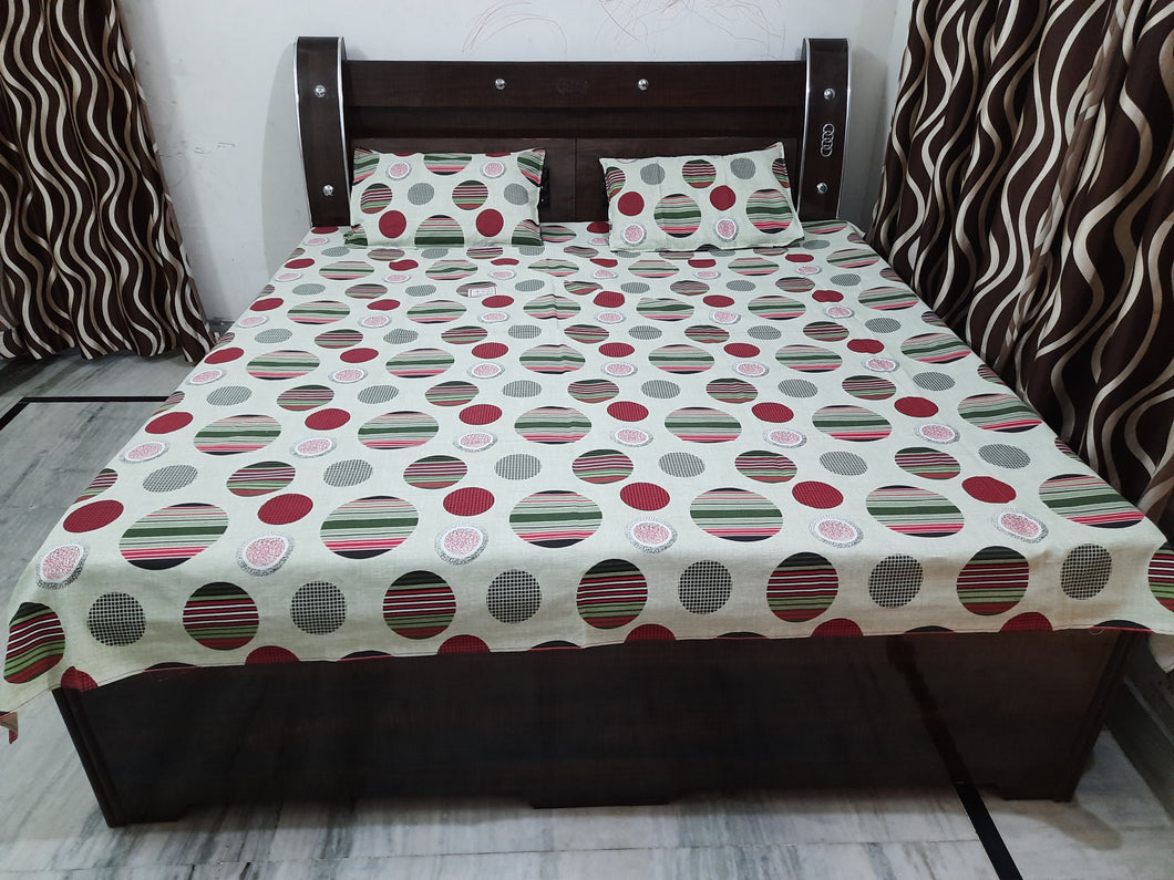 Bajaj Double Bed Sheet With Two Pillow Covers