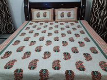 Load image into Gallery viewer, Multicolors Jaipuri Double Bedsheet With Two Pillow Covers
