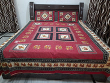 Load image into Gallery viewer, Cotton Double Bedsheet With Jaipuri Design And Two Pillow Covers
