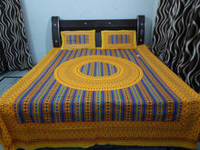 Load image into Gallery viewer, New Jaipuri Bright Colors Double Bedsheet With Two Pillow Covers
